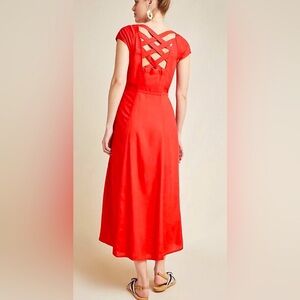 NWT Anthropologie Maeve Red Tate Dress